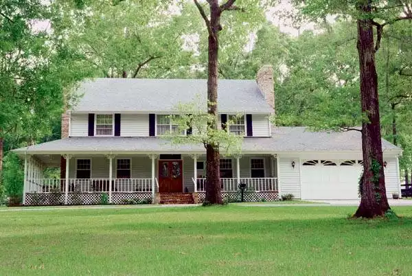 image of 2 story farmhouse plans with porch plan 6148